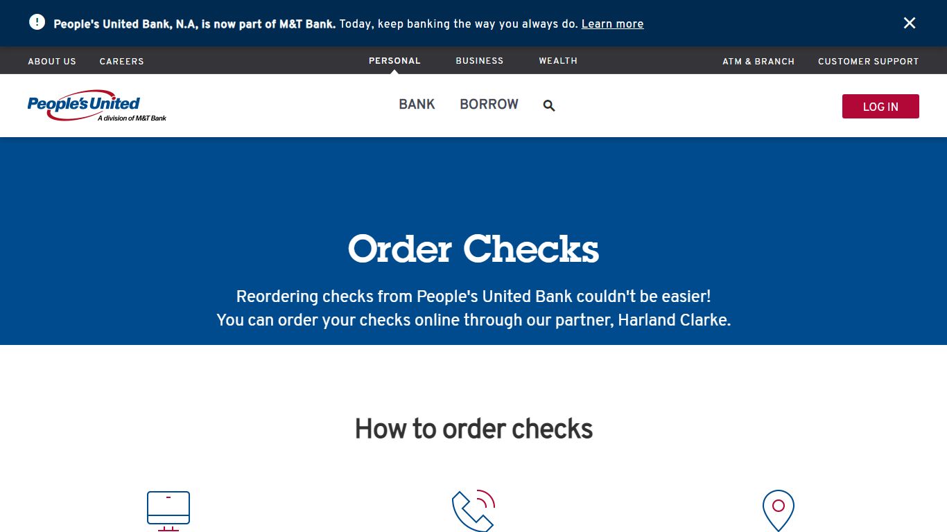 Order Checks | Help & Support | People's United Bank